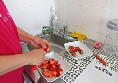 découpage de fraises